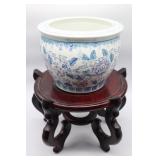 Asian Fishbowl Planter w/Stand