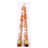 2pc Lucite Acrylic Tapered Candles