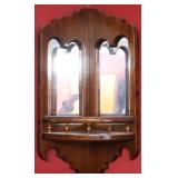 Vntg Corner Shelf W/Mirror