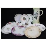 Assorted Floral China, Bell & Pitcher