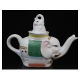 Vintage Ceramic Elephant & Baby Teapot