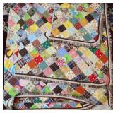 Vntg Patchwork Bed & Pillow Cover Set -Full/Queen