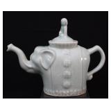 Chinese Celadon Green Elephant Teapot