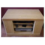 Entertainment Stand w/VHS, DVDS, DVD Player