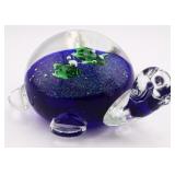 Turtle Art Glass Paperweight