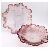 2pc Blown Glass Candy Dishes