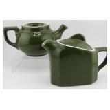 2pc Hall Forest Green Tea Pots