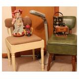 2 Vntg Sewing Storage Seats, Ott Lite & More