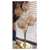 1980s Anthonyï¿½s California Pink Glass Lotus Table