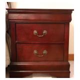 Wood 2 Drawer Night Stand