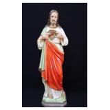 Jesus w/ Sacred Heart 25" Plaster Statue