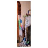 Ironing Board, Dusters, Irons, Folding Table+