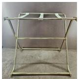 Vtg Brass Foldable Luggage Rack