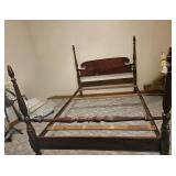 Vtg Mahogany 4 Post Full Size Bed
