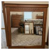 Wooden Framed Dresser Mirror