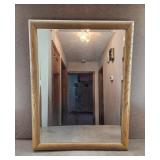 Wooden Framed Beveled Glass Mirror