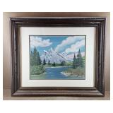 Genuine Lake & Mountain Scenery Framed Art
