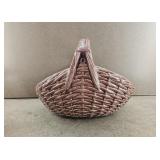Vintage Brown Ceramic Weaved Basket