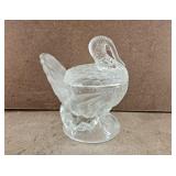 Clear Glass Thanksgiving Turkey Candy Dish