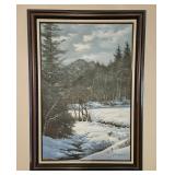 Genuine Snowy Winter Scenery Framed Art