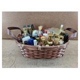 Basket of Vtg Perfume & Cologne - Plus