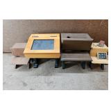 Miniature Wooden School Desks
