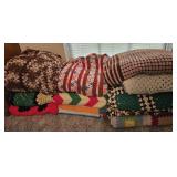 Misc. Vtg Afghan Blankets Collection