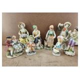 Lot of 8 Porcelain Bisque Figurines