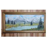 Genuine Signed Framed Nature Scenery Oil Painting