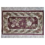 Red Floral Area Rug