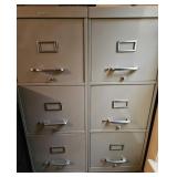 2 ASE 3 Drawer Metal File Cabinets