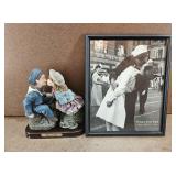 Wars End Kiss Framed Print w/ Figurine