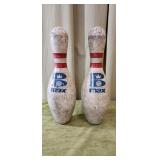 2pc Vntg Brunswick Bowling Pins