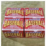 4pc 1991 Fleer Basesball
