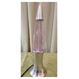 18" Glitter Lamp w/ Silver Colored Base