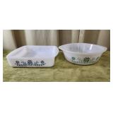 2pc Vntg Glasbake  Casserole