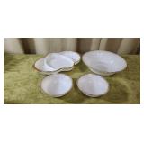 4pc Vntg Fire King Milk Glass