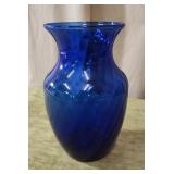 Vntg Cobalt Blue Glass Vase