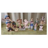 13pc Misc Ceramic and Porclin Figurines