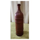 Vntg Wooden Decanter Bottle