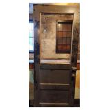 Antique Wood Door w/ Window opening