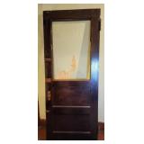 Antique Wood Door w/Window Opening
