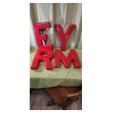 4 pc  18" Plastic Advertizing Letters
