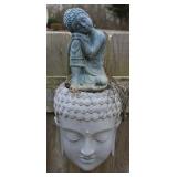 Gardening Stone Buddha Planter & Statue