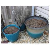 3 Large Plastic Pots