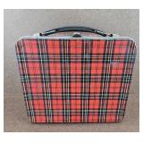 Vtg Aladdin Plaid Metal Lunch Box