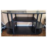 Black Faux Wood TV Stand