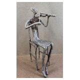 Bronze Violin Player Sculpture