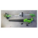 Greenworks Weed Eater/ Blower w/ Battery & Charger