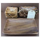 9 Various Size Wooden Trays
